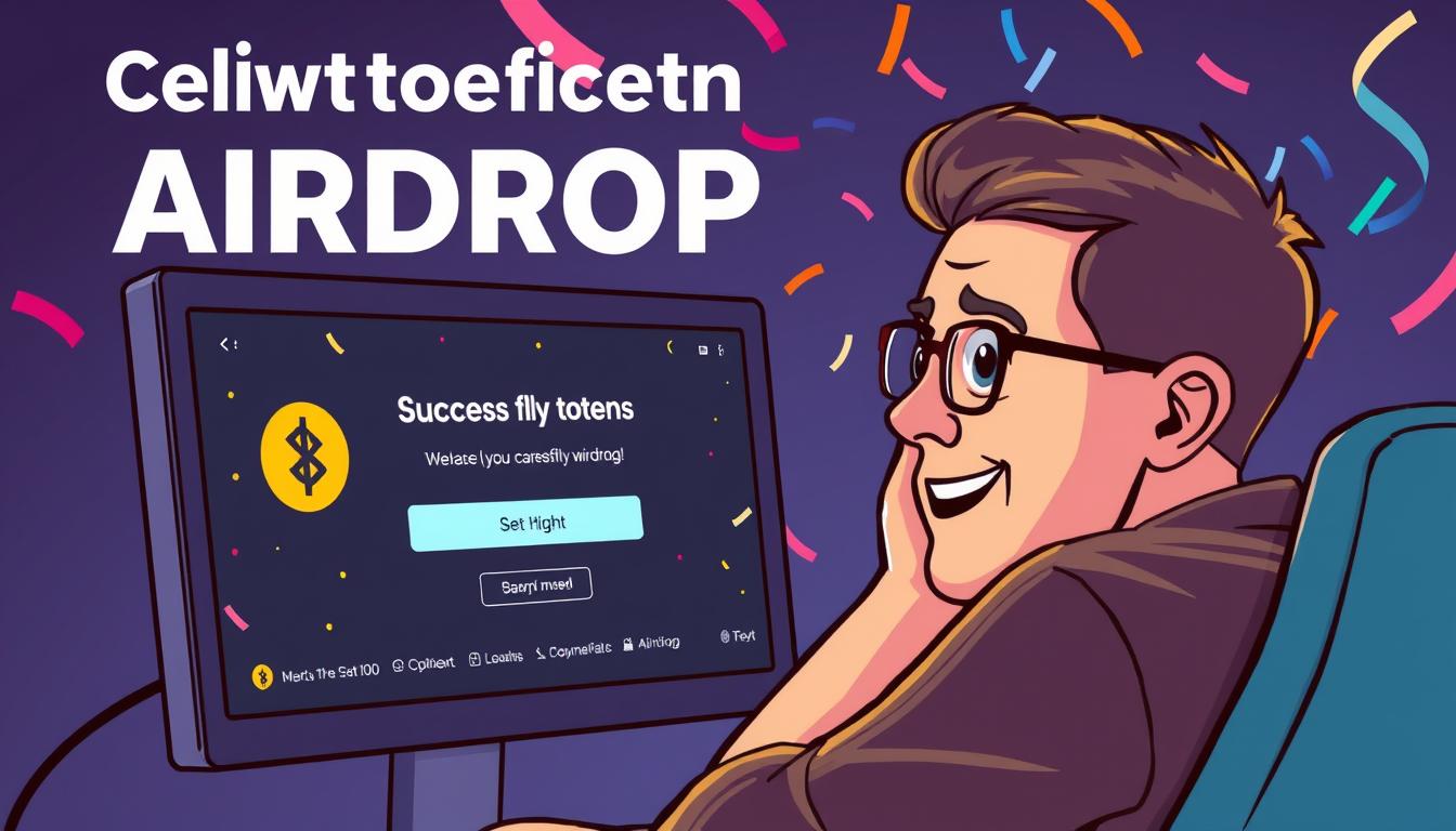 BONK Airdrop: Complete Guide to Claim Free Tokens via Cryptsy 12 Person successfully claiming BONK tokens with celebration graphics