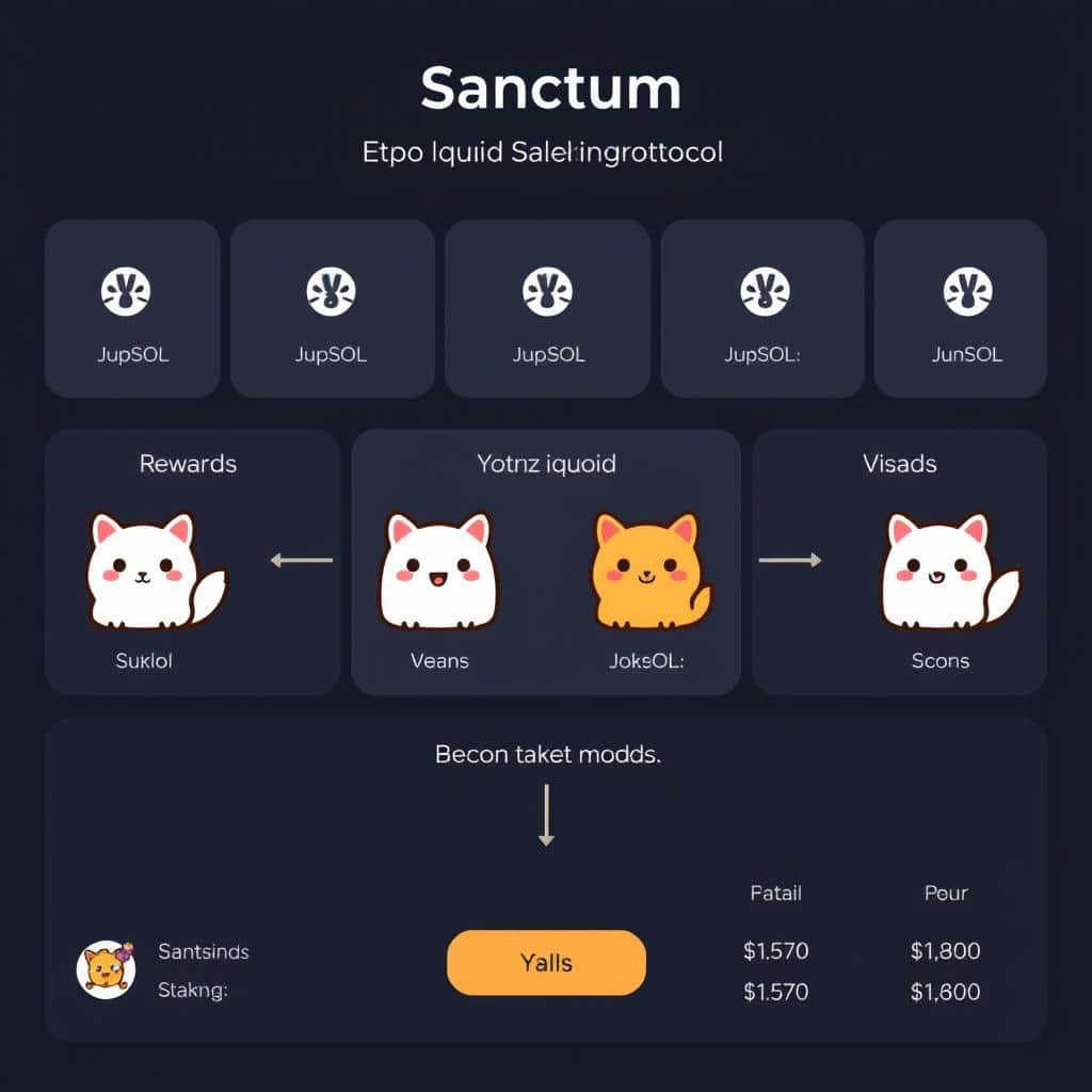 Sanctum liquid staking protocol interface showing staking options