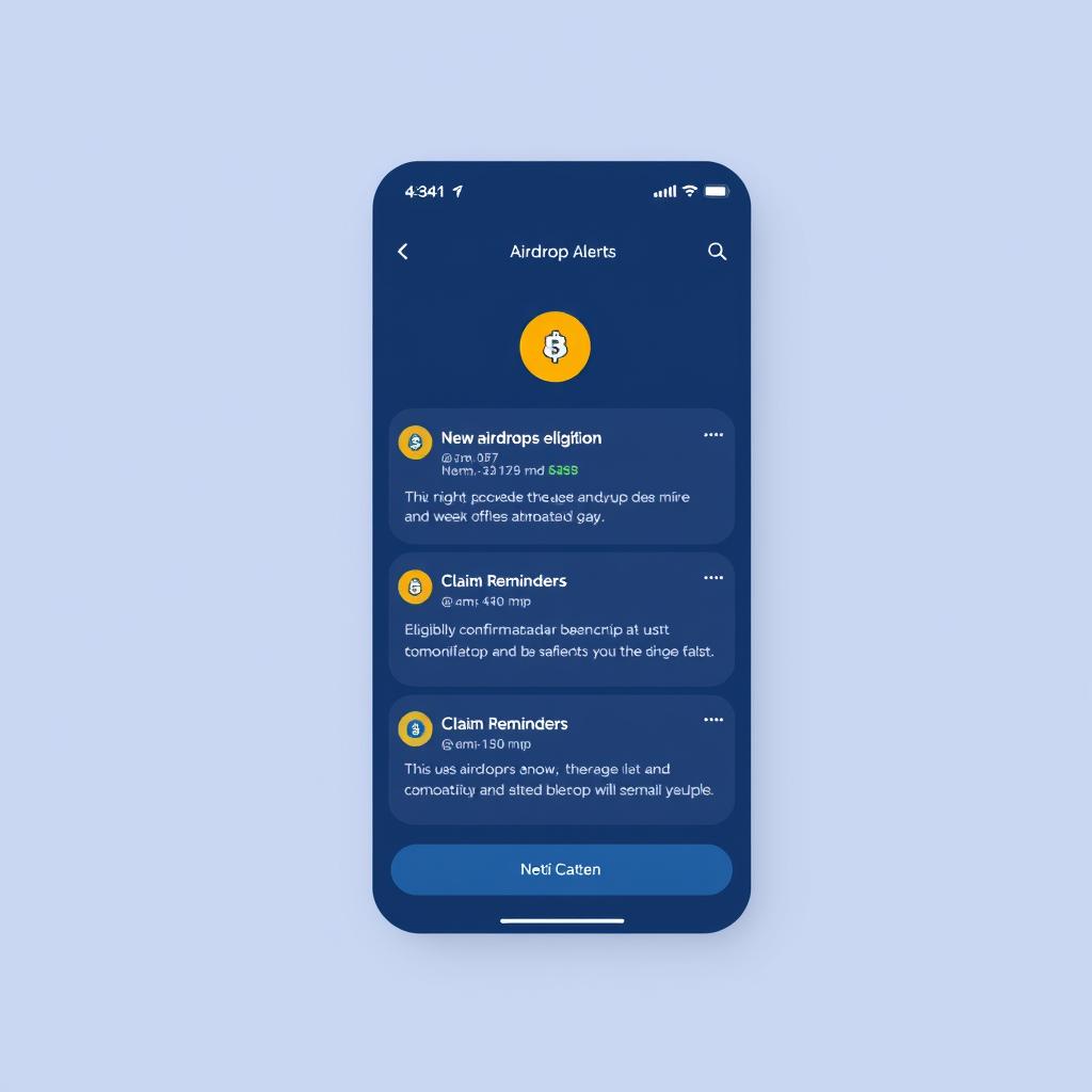 Solana wallet notification system for airdrops