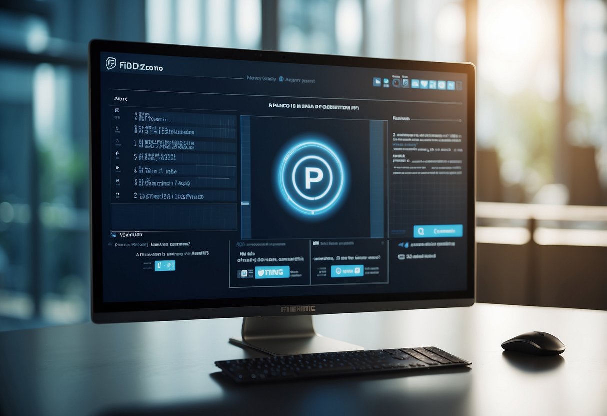 FintechZoom Pro: Revolutionizing Financial Analytics for Modern Investors 3 A computer screen displaying the Fintechzoom Pro logo with a list of frequently asked questions and answers below it
