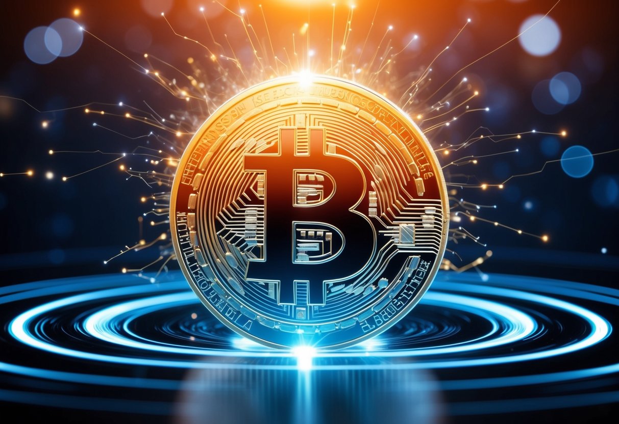Buy Ripple XRP: Essential Guide for Smart Investors 2 A glowing digital currency symbol surrounded by ripples of light and energy