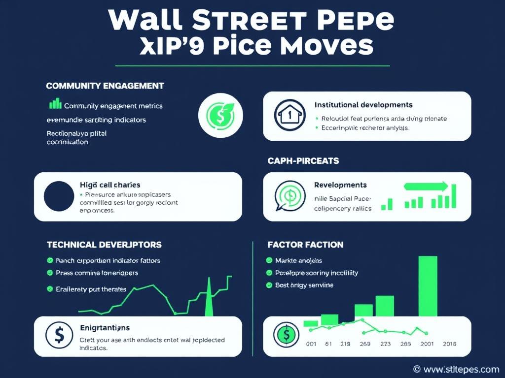 Infographic showing key factors influencing Wall Street Pepe price movements