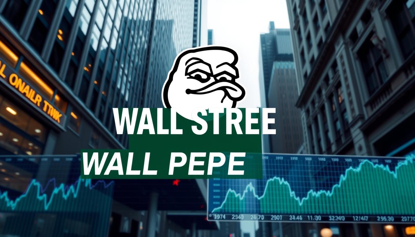 Wall Street Pepe logo with market trend indicators showing future potential