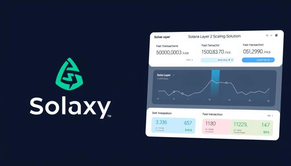 Solaxy (SOLX) cryptocurrency logo and platform interface showing Solana L2 scaling solution